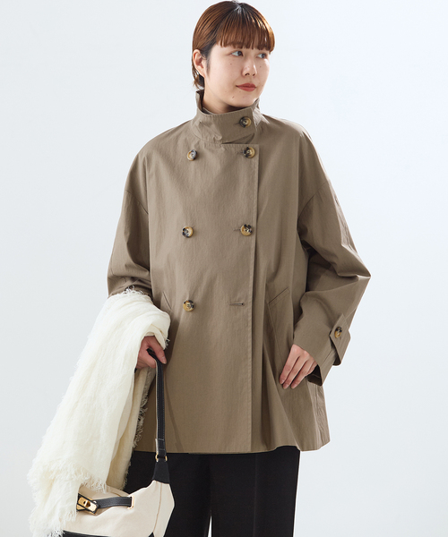 journal standard L'essage(ジャーナルスタンダードレサージュ)の「NALYAスタンドショートコート(トレンチコート・レディース・カーキ/ベージュ/グレー・38/36)」の20枚目の写真