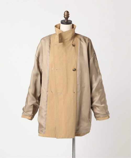 journal standard L'essage（ジャーナルスタンダードレサージュ）の「NALYAスタンドショートコート（トレンチコート・レディース・カーキ/ベージュ/グレー・38/36）」の19枚目の写真