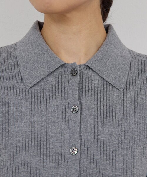 GALLARDAGALANTE（ガリャルダガランテ）の「ポロリブニット（ニット/セーター・レディース・ミント/グレー・FREE）」の12枚目の写真