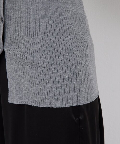 GALLARDAGALANTE（ガリャルダガランテ）の「ポロリブニット（ニット/セーター・レディース・ミント/グレー・FREE）」の14枚目の写真