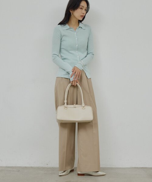 GALLARDAGALANTE（ガリャルダガランテ）の「ポロリブニット（ニット/セーター・レディース・ミント/グレー・FREE）」の22枚目の写真