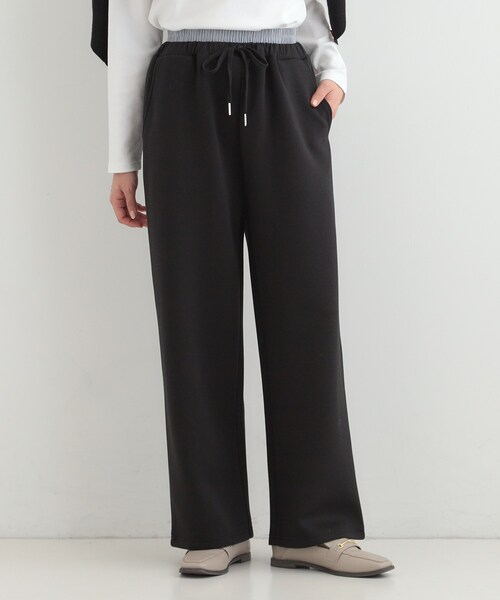 SHOO・LA・RUE（シューラルー）の「【セットアップ可/S-LL/なめらかタッチ】ダブルウエスト レイヤードパンツ（その他パンツ・レディース・ブラック/グレー・01/02/03/04）」の3枚目の写真