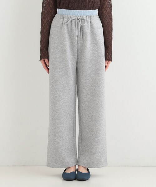 SHOO・LA・RUE（シューラルー）の「【セットアップ可/S-LL/なめらかタッチ】ダブルウエスト レイヤードパンツ（その他パンツ・レディース・ブラック/グレー・01/02/03/04）」の11枚目の写真
