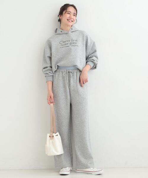 SHOO・LA・RUE（シューラルー）の「【セットアップ可/S-LL/なめらかタッチ】ダブルウエスト レイヤードパンツ（その他パンツ・レディース・ブラック/グレー・01/02/03/04）」の17枚目の写真