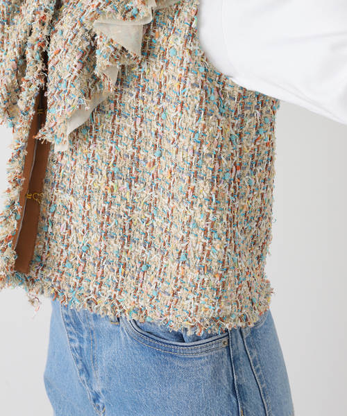 IENA LA BOUCLE(イエナラブークル)の「IENA LA BOUCLE LINTONツィードフリルベスト(その他アウター・レディース・ベージュ系その他・FREE)」の9枚目の写真