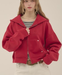 hazyl | rivet double zip hoodie / リベットダブルジップフーディー(カーディガン/ボレロ)