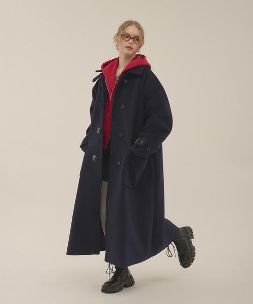 hazyl（ヘイジル）の「rivet double zip hoodie / リベットダブルジップフーディー（カーディガン/ボレロ・レディース・グレー/ワインレッド・フリー）」の6枚目の写真