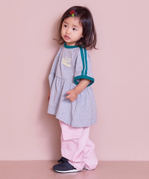 MARKEY'S（マーキーズ）の「【COTTON from U.S.A】Ａラインチュニック（チュニック・キッズ・オフホワイト/ブルー/杢グレー/チャコール・110/120/130/140/150/90/100）」の11枚目の写真