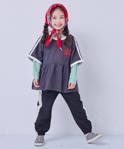 MARKEY'S（マーキーズ）の「【COTTON from U.S.A】Ａラインチュニック（チュニック・キッズ・オフホワイト/ブルー/杢グレー/チャコール・110/120/130/140/150/90/100）」の8枚目の写真