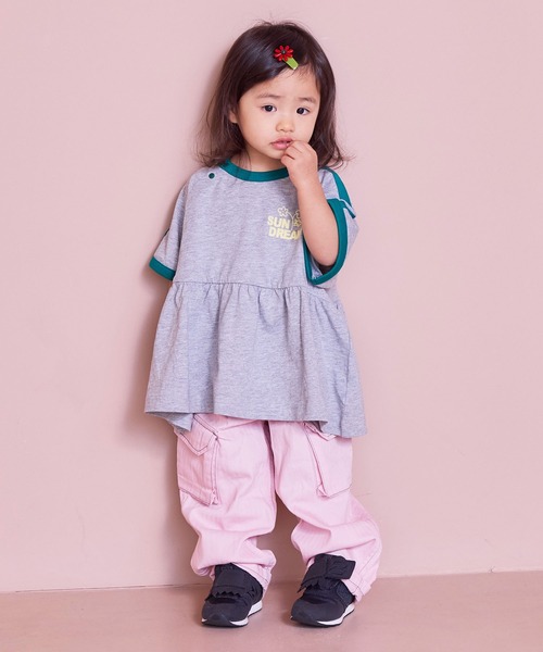 MARKEY'S（マーキーズ）の「【COTTON from U.S.A】Ａラインチュニック（チュニック・キッズ・オフホワイト/ブルー/杢グレー/チャコール・110/120/130/140/150/90/100）」の20枚目の写真