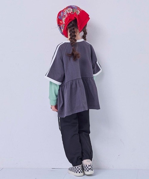 MARKEY'S（マーキーズ）の「【COTTON from U.S.A】Ａラインチュニック（チュニック・キッズ・オフホワイト/ブルー/杢グレー/チャコール・110/120/130/140/150/90/100）」の19枚目の写真