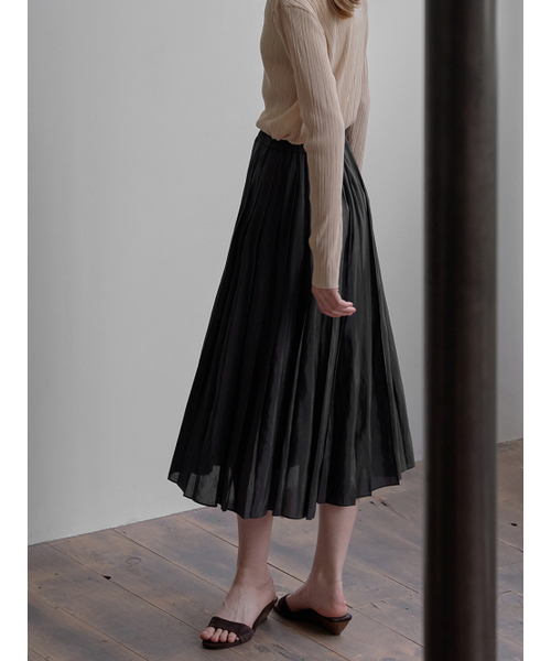 BEMUSE MANSION（ビミューズマンション）の「Melisa pleated skirt - Black（スカート・レディース・ブラック・FREE）」の3枚目の写真
