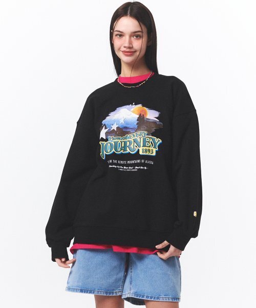 MAINBOOTH(メインブース)の「Cinema Sweatshirt(BLACK)(スウェット・レディース・その他・1/2/3)」の3枚目の写真