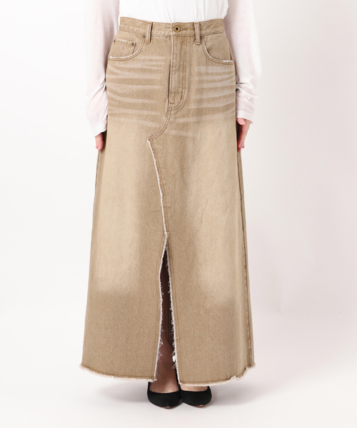 Spick & Span（スピックアンドスパン）の「5 1/2 TRAPEZE LINE SKIRT（デニムスカート・レディース・ベージュ/アイボリー・27/28）」の18枚目の写真