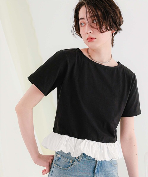 titivate(ティティベイト)の「チビバルーン半袖トップス(Tシャツ/カットソー・レディース・オフホワイト/ブラック/ホワイト系その他/ホワイト系その他2/グレー系その他/ドット・L/M)」の8枚目の写真