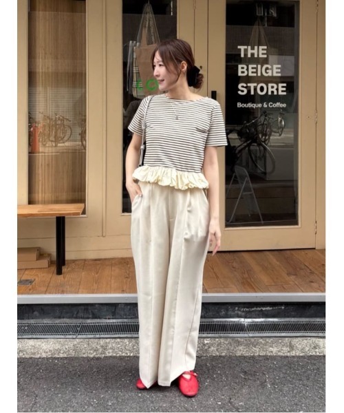 titivate(ティティベイト)の「チビバルーン半袖トップス(Tシャツ/カットソー・レディース・オフホワイト/ブラック/ホワイト系その他/ホワイト系その他2/グレー系その他/ドット・L/M)」の9枚目の写真
