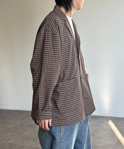 CPCM（シーピーシーエム）の「【U.S. POLO ASSN.】チェックシャツテーラードジャケット（テーラードジャケット・メンズ・ブラウン/ネイビー・MEDIUM/LARGE）」の6枚目の写真