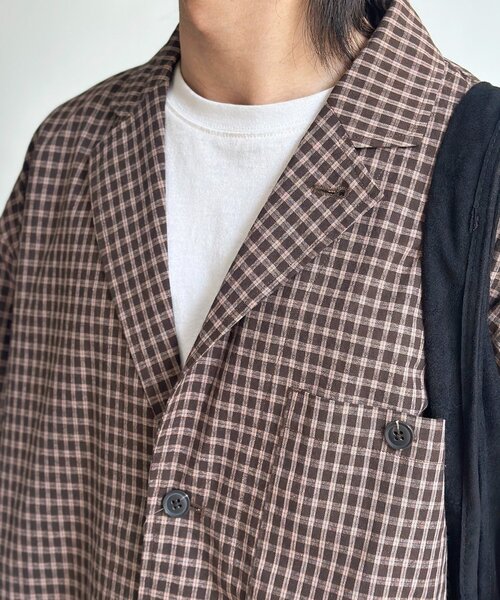 CPCM（シーピーシーエム）の「【U.S. POLO ASSN.】チェックシャツテーラードジャケット（テーラードジャケット・メンズ・ブラウン/ネイビー・MEDIUM/LARGE）」の8枚目の写真