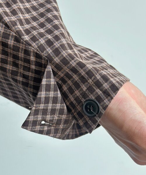 CPCM（シーピーシーエム）の「【U.S. POLO ASSN.】チェックシャツテーラードジャケット（テーラードジャケット・メンズ・ブラウン/ネイビー・MEDIUM/LARGE）」の11枚目の写真