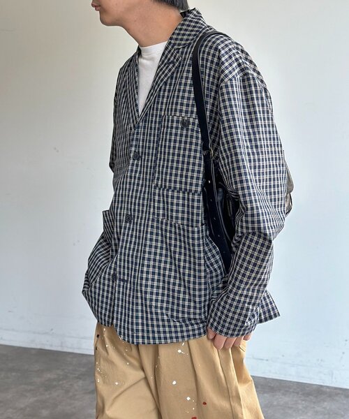 CPCM（シーピーシーエム）の「【U.S. POLO ASSN.】チェックシャツテーラードジャケット（テーラードジャケット・メンズ・ブラウン/ネイビー・MEDIUM/LARGE）」の14枚目の写真