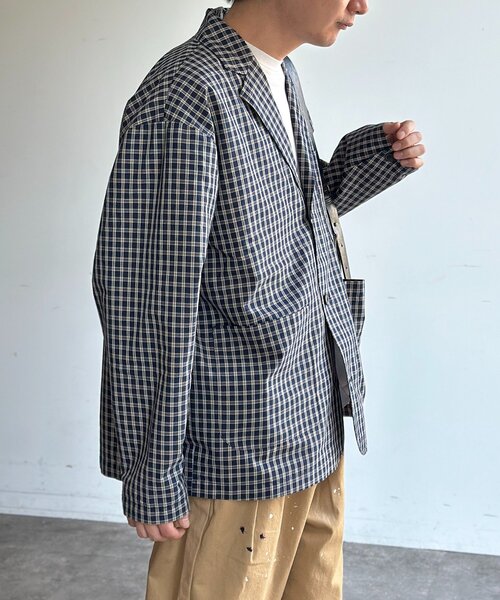 CPCM（シーピーシーエム）の「【U.S. POLO ASSN.】チェックシャツテーラードジャケット（テーラードジャケット・メンズ・ブラウン/ネイビー・MEDIUM/LARGE）」の17枚目の写真