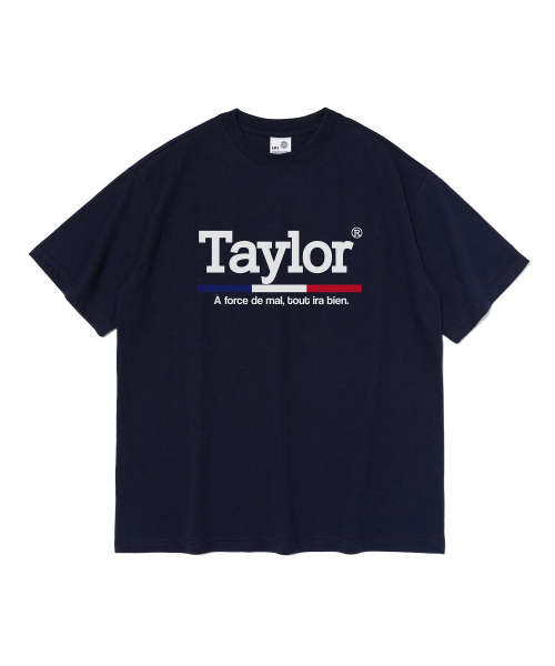 TAILOR STUDIO(テーラースタジオ)の「タイポオーバーサイズ半袖Tシャツ(ネイビー)(Tシャツ/カットソー・レディース・その他・S/M/L/2XL/XL)」の1枚目の写真