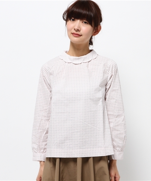 POU DOU DOU(プードゥドゥ)の「スカラップ衿長袖ブラウス(シャツ/ブラウス・レディース・オフホワイト/ブラック/グリーン系その他/ピンク系その他・3)」の16枚目の写真