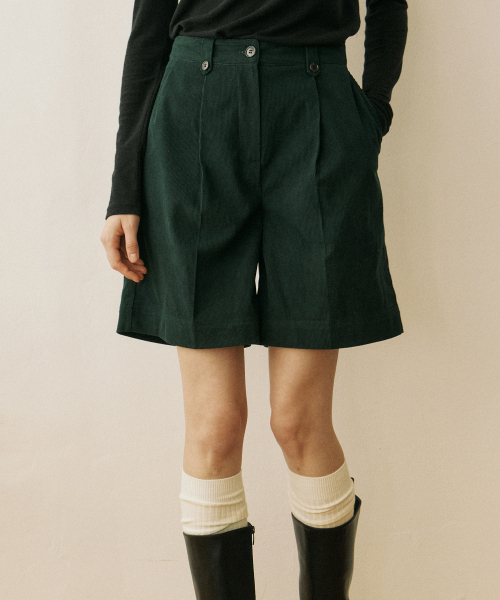 OURHOPE(アワーホープ)の「コーデュロイバミューダパンツ - グリーン(その他パンツ・レディース・グリーン・S)」の1枚目の写真