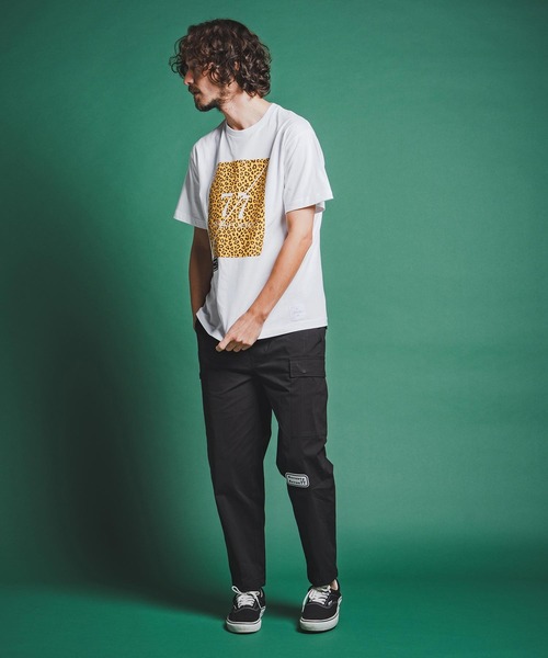 seventy seven(セブンティセブン)の「mt10173-middle onz S-S fine t-shirt (77leopard) Tシャツ(7726S180)(Tシャツ/カットソー・メンズ・ホワイト×イエロー/ブラック/ホワイト×ゴールド・XL/L/M/S)」の8枚目の写真