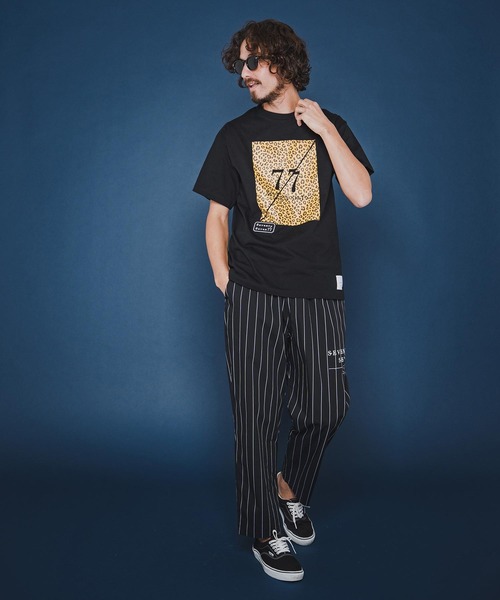 seventy seven(セブンティセブン)の「mt10173-middle onz S-S fine t-shirt (77leopard) Tシャツ(7726S180)(Tシャツ/カットソー・メンズ・ホワイト×イエロー/ブラック/ホワイト×ゴールド・XL/L/M/S)」の19枚目の写真
