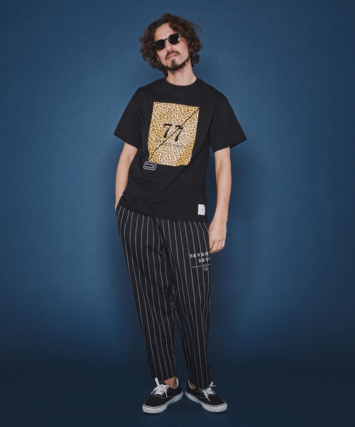 seventy seven(セブンティセブン)の「mt10173-middle onz S-S fine t-shirt (77leopard) Tシャツ(7726S180)(Tシャツ/カットソー・メンズ・ホワイト×イエロー/ブラック/ホワイト×ゴールド・XL/L/M/S)」の20枚目の写真