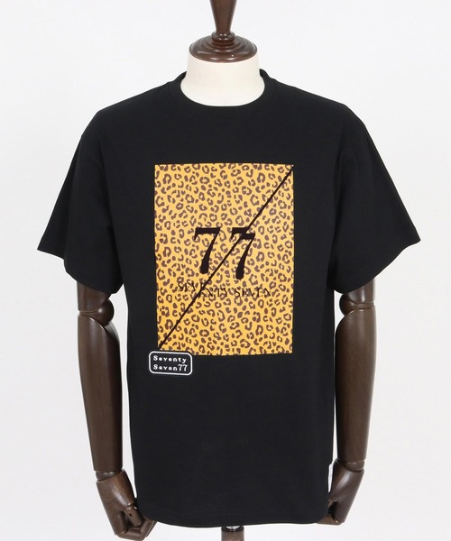 seventy seven(セブンティセブン)の「mt10173-middle onz S-S fine t-shirt (77leopard) Tシャツ(7726S180)(Tシャツ/カットソー・メンズ・ホワイト×イエロー/ブラック/ホワイト×ゴールド・XL/L/M/S)」の22枚目の写真