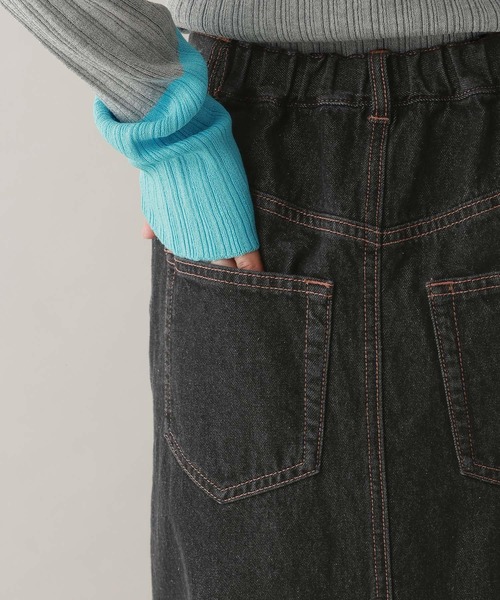 RAGEBLUE（レイジブルー）の「ステッチデザイン/フロントスリットデニムスカート/セットアップ対応（デニムスカート・レディース・ブルー/ブラック・FREE）」の19枚目の写真