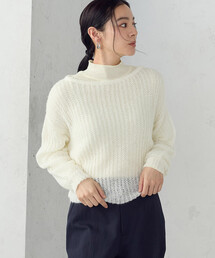 モヘアライク ドロストニット