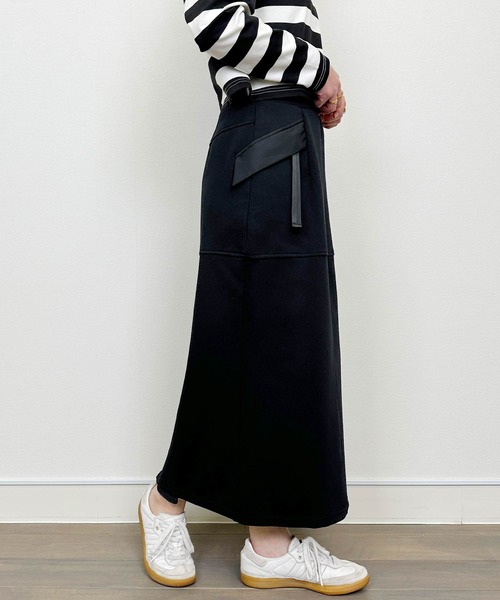 LUGIVA(ルギヴァ)の「【セットアップ可能】ポンチバックファスナースカート(スカート・レディース・ブラック/オフホワイト・M)」の8枚目の写真