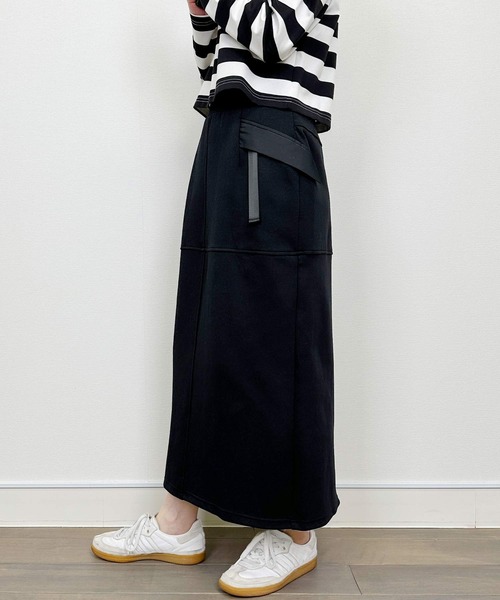 LUGIVA(ルギヴァ)の「【セットアップ可能】ポンチバックファスナースカート(スカート・レディース・ブラック/オフホワイト・M)」の11枚目の写真