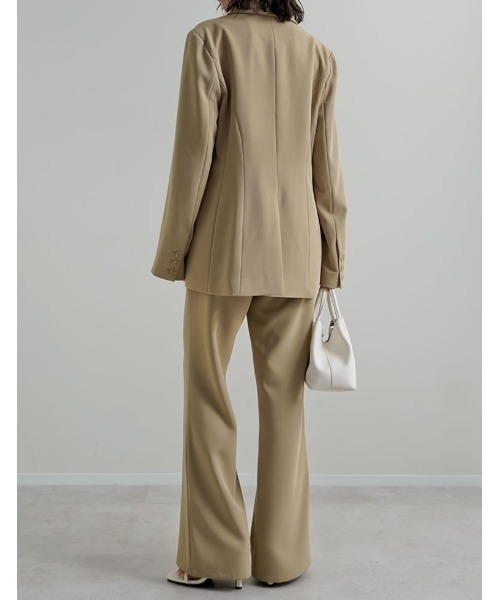 Re:EDIT（リエディ）の「[2026S/S COLLECTION]ツイルラップデザインジャケット（テーラードジャケット・レディース・モカ/ベージュ/ブラック・MEDIUM/LARGE）」の10枚目の写真