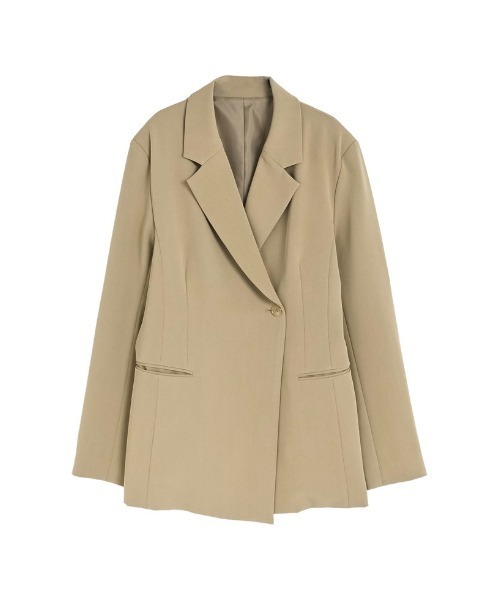 Re:EDIT（リエディ）の「[2026S/S COLLECTION]ツイルラップデザインジャケット（テーラードジャケット・レディース・モカ/ベージュ/ブラック・MEDIUM/LARGE）」の22枚目の写真