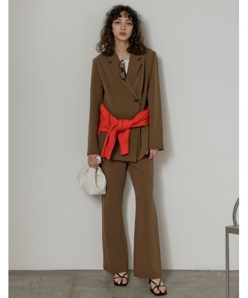 Re:EDIT（リエディ）の「[2026S/S COLLECTION]ツイルラップデザインジャケット（テーラードジャケット・レディース・モカ/ベージュ/ブラック・MEDIUM/LARGE）」の16枚目の写真