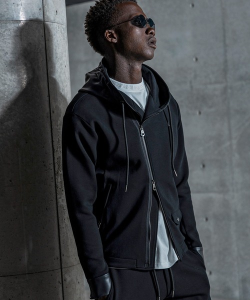 1PIU1UGUALE3  RELAX （ウノピゥウノウグァーレトレ リラックス）の「1PIU1UGUALE3 RELAX(ウノピゥウノウグァーレトレ リラックス)バイカーテックフーディー（パーカー・メンズ・ブラック・S/M/L/XL/XXL）」の13枚目の写真