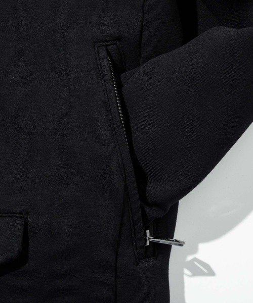 1PIU1UGUALE3  RELAX （ウノピゥウノウグァーレトレ リラックス）の「1PIU1UGUALE3 RELAX(ウノピゥウノウグァーレトレ リラックス)バイカーテックフーディー（パーカー・メンズ・ブラック・S/M/L/XL/XXL）」の9枚目の写真