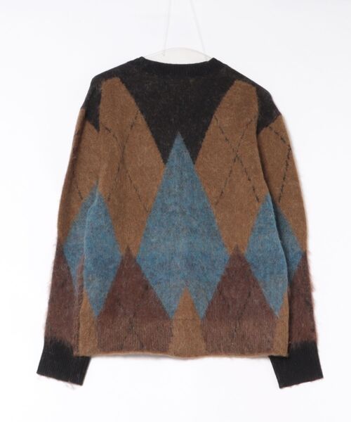 ALLSAINTS(オールセインツ)の「BERNIE OVERSIZED ARGYLE CARDIGAN | BERNIE オーバーサイズ アーガイル カーディガン(カーディガン/ボレロ・メンズ・ブラウン系その他・XS/S/M/L/XL)」の8枚目の写真