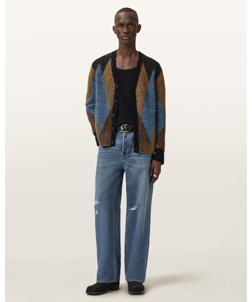ALLSAINTS(オールセインツ)の「BERNIE OVERSIZED ARGYLE CARDIGAN | BERNIE オーバーサイズ アーガイル カーディガン(カーディガン/ボレロ・メンズ・ブラウン系その他・XS/S/M/L/XL)」の5枚目の写真