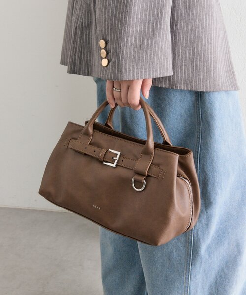 mystic（ミスティック）の「loti ベルト付きボストンバッグ（ボストンバッグ・レディース・ブラウン/ブラック・ONE SIZE）」の8枚目の写真