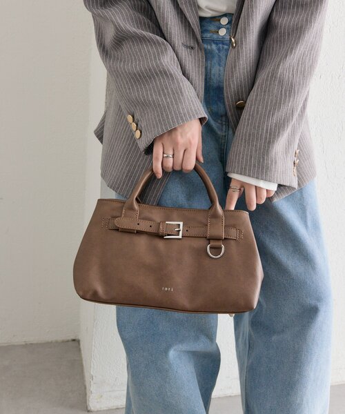 mystic（ミスティック）の「loti ベルト付きボストンバッグ（ボストンバッグ・レディース・ブラウン/ブラック・ONE SIZE）」の9枚目の写真