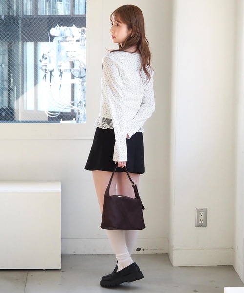 tiptop(ティップトップ)の「カットカーディガン×裾レースキャミSET(Tシャツ/カットソー・レディース・ホワイト系その他/オフホワイト/ブラック系その他/サックスブルー・FREE)」の13枚目の写真