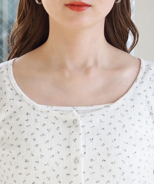 tiptop(ティップトップ)の「カットカーディガン×裾レースキャミSET(Tシャツ/カットソー・レディース・ホワイト系その他/オフホワイト/ブラック系その他/サックスブルー・FREE)」の15枚目の写真