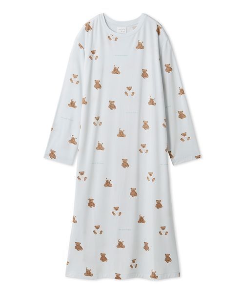 セール】抗菌防臭バスローブベア柄ワンピース（ルームウェア/パジャマ
