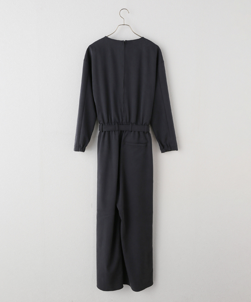 Spick & Span(スピックアンドスパン)の「フィブリルツイルオールインワン(つなぎ/オールインワン・レディース・ブラックミックス・FREE)」の2枚目の写真