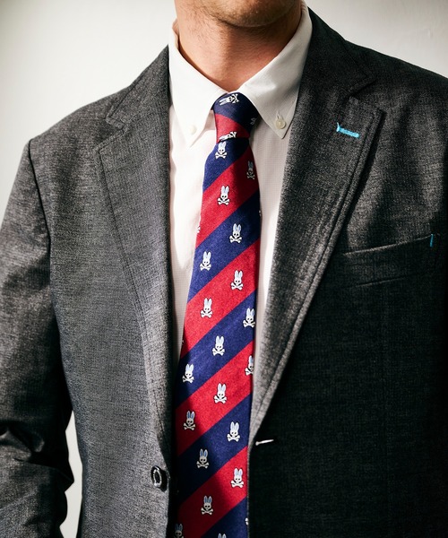 Psycho Bunny（サイコバニー）の「COOL DOTSホームスパンプリント セットアップジャケット（テーラードジャケット・メンズ・インディゴブルー/ダークグレー・MEDIUM/LARGE/LL）」の3枚目の写真